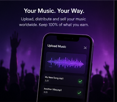 Your Music. Your Way. Upload, distribute and sell your music worldwide. Keep 100% of what you earn.